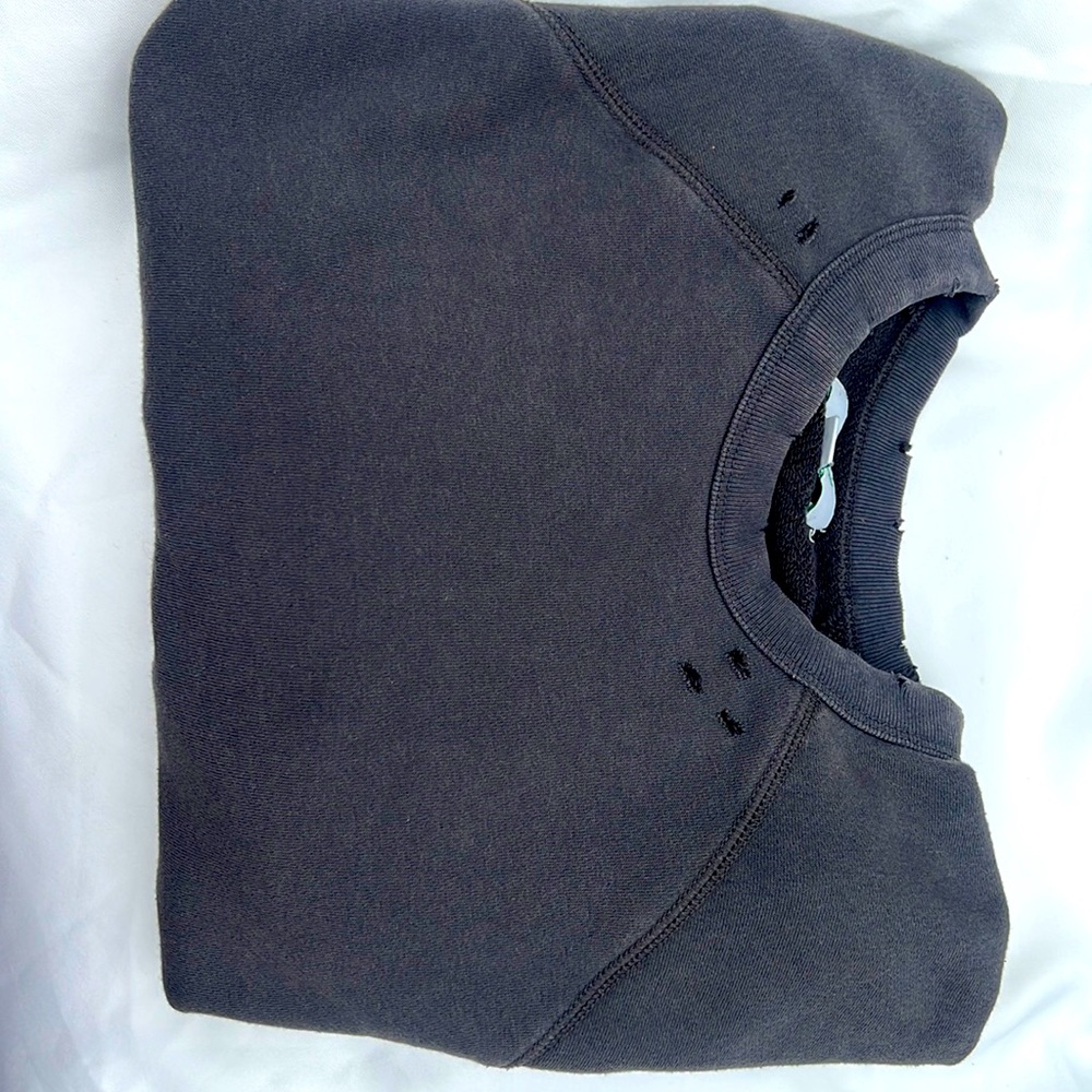 Aerie Cropped Destressed Sweatshirt Small